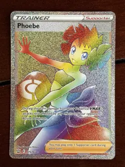 Pokemon Battle Styles Phoebe 175/163 Secret Full Art Trainer Holo Rare - Image 1