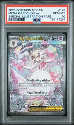 2025 POKEMON MEG EN-MEGA EVOLUTION #178 MEGA GARDEVOIR EX PSA 10 - Image 1