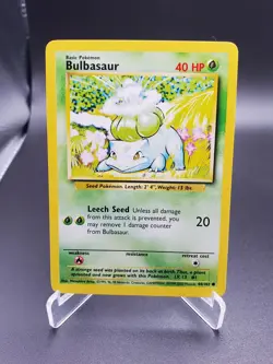 Bulbasaur Base Set 44/102 NM Regular Unlimited Common Pokemon TCG - Image 1