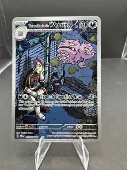 Team Rocket's Weezing 199/182 Illustration Rare Pokemon Destined Rivals NM - Image 1