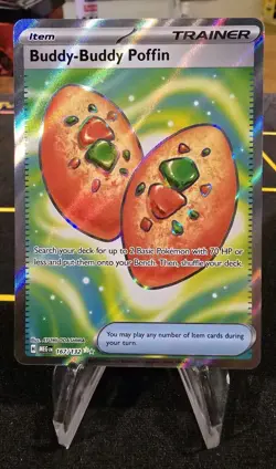 Buddy-Buddy Poffin 167/132 Me01: Mega Evolution Holo MINT Pokemon TCG - Image 1