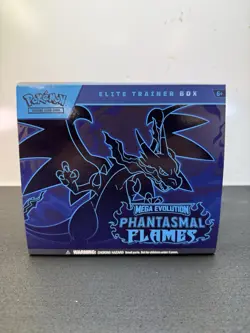 POKEMON MEGA EVOLUTION PHANTASMAL FLAMES ETB “OPEN BOX” - Image 1