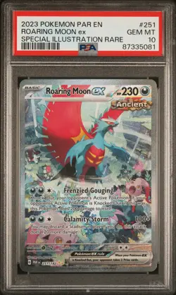 2023 POKEMON PAR EN-PARADOX RIFT #251 ROARING MOON EX PSA 10 - Image 1
