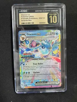 Pokemon Glaceon EX 026/131 (CGC Pristine 10) Surprise Box Prismatic Evolutions - Image 1