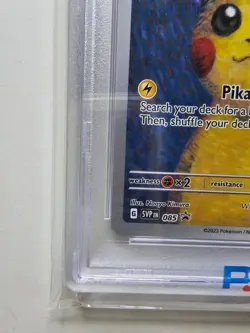 Pokemon Pikachu with Grey Felt Hat Van Gogh Full Art Promo SVP EN 085 PSA 10 - Image 4