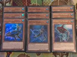 3 x Abyss, Crystal & Double Fin Shark LED9-EN001/002/049 Ultra/Super/Rare YuGiOh - Image 1