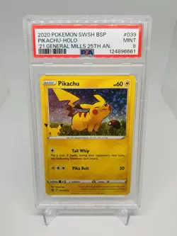 Pikachu SWSH039 PSA 9 .EN Black Star Promo - Pokemon Card - Image 1