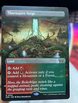 Thornspire Verge Borderless Duskmourn: House of Horror • Pack Fresh • Mtg (2256) - Image 1
