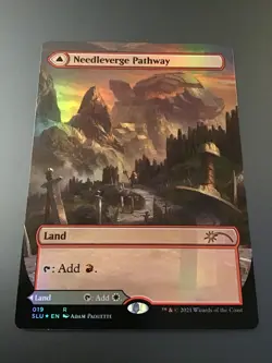 MTG Secret Lair #019 Needleverge / Pillarverge Pathway Borderless Foil NM - Image 1