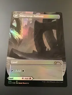 MTG Secret Lair #019 Needleverge / Pillarverge Pathway Borderless Foil NM - Image 2