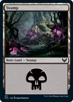 Basic Lands 10 MTG Swamp (371), NM-Mint, English Strixhaven: School of Mages - Image 1