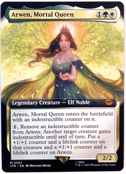 MTG Arwen, Mortal Queen *EXTENDED ART* The Lord of the Rings 0367 Pack Fresh - Image 1
