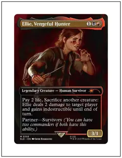 1x Ellie, Vengeful Hunter, Last of Us Secret Lair, Magic MTG NM - Image 1