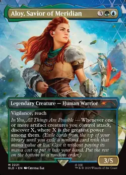 1x - Aloy, Savior of Meridian - Borderless - Secret Lair: Playstation - NM MTG - Image 1