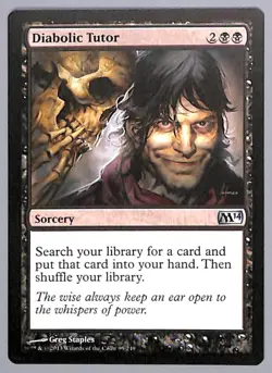 Diabolic Tutor Diabolic Tutor - 95 - Core Set 2014 (M14) MTG LP - Image 1