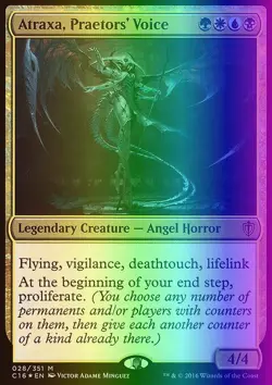 MTG Magic the Gathering Atraxa, Praetors' Voice (28/374) Commander 2016 LP FOIL - Image 1