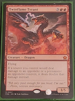 MTG Twinflame Tyrant- Foundations- Regular- #97 - Image 1
