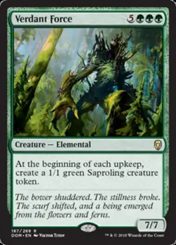 1 x Verdant Force - Foil - Dominaria - Light Play - MTG - Image 1