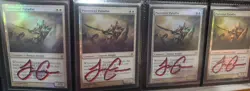 MTG 4 X FOIL PURESTEEL PALADIN SHADOW SIGNED BY ARTIST NEW PHYREXIA - Image 1