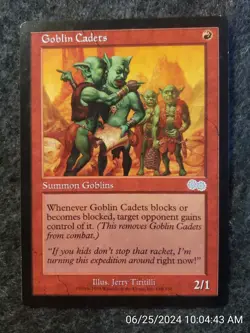 MTG Goblin Cadets URZA'S SAGA NM RED UNCOMMON Magic the Gathering (DS3D1G7) - Image 1