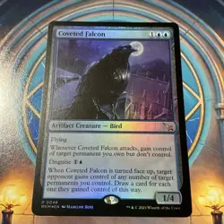 Coveted Falcon ~ M/NM Foil ~ Murders at Karlov Manor ~ MTG - Image 1