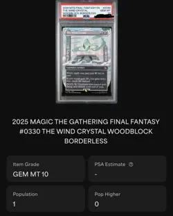 MTG Magic the Gathering The Wind Crystal (330/764) Final Fantasy LP - Image 2