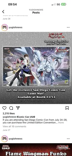 2024 SDCC Exclusive Konami Yu-Gi-Oh! Yugi Kaiba Dragon Master Magia Playmat - Image 3