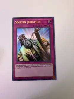 Yugioh - Solemn Judgment LART-EN014 Ultra Rare Lost Art Promo Limited Edition NM - Image 1