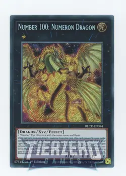 Yugioh Number 100: Numeron Dragon BLCR-EN084 Secret Rare 1st Edition Near Mint - Image 1