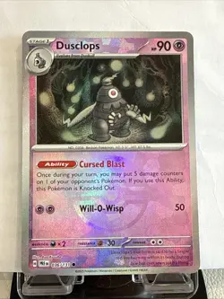 Pokemon TCG Dusclops Holo Card Poke Ball Pattern, 035/131, Prismatic Evolutions - Image 1