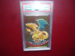 1999 Topps CHARIZARD #6 Holo FOIL card #6 Pokemon T.V. Blue logo PSA 6 Ex-mt - Image 1