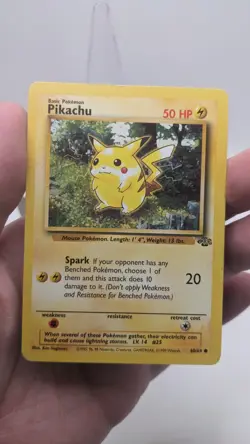 Vintage Pokemon TCG WOTC #60/64 Pikachu Jungle Set Unlimited Card - MP - Image 3