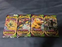 Pokemon Cards English Sword & Shield Vivid Voltage 4 Booster Pack Art Set Sealed - Image 1