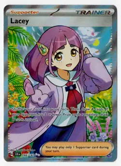Pokemon Lacey 166/142 SCR Trainer Stellar Crown Pokemon Card NM - Image 1