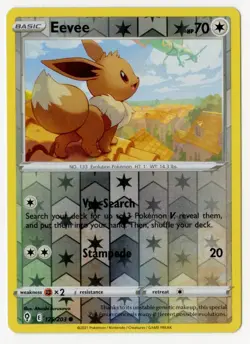 Eevee 125/203 Evolving Skies 2021 Reverse Holo Foil Pokemon TCG Card - NM - Image 1
