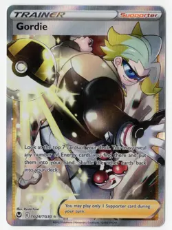 Gordie TG24/TG30 Full Art Silver Tempest Trainer Gallery Pokemon Card - Image 1