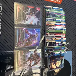 3 LRs Gundam Card Game TCG + 80 Card Bulk Lot - C/U/R/Holos - Image 1