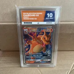 Pokemon TCG Charizard GX Black Star Promo Card Hidden Fates SM211 Ace Grading 10 - Image 1