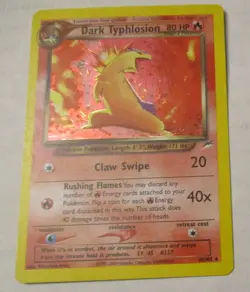 Pokemon TCG Dark Typhlosion Holo Card 10/105 Neo Destiny Unlimited 2000 Played - Image 1