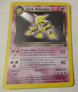 Pokemon TCG Dark Alakazam Holo Card 1/82 Team Rocket 2000 Rare Played Vintage - Image 1