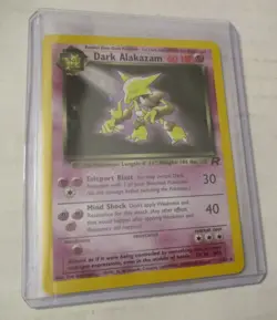 Pokemon TCG Dark Alakazam Holo Card 1/82 Team Rocket 2000 Rare Played Vintage - Image 3