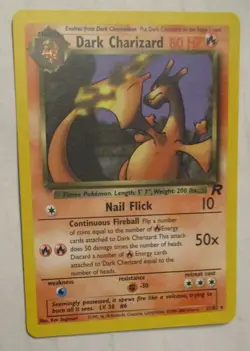 Pokemon TCG Dark Charizard Non-Holo Card 21/82 Team Rocket 2000 Played Vintage A - Image 1