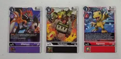 Digimon TCG: Tamer Party Kit Vol. 4 Promo Cards Agumon Tankmon Vilemon - Image 1