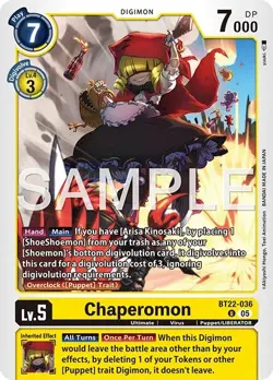 Digimon Cyber Eden BT22 - 036 Chaperomon Uncommon Card - Image 1