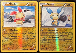Plusle 39/108 & Minun 40/108 BW Dark Explorers Pokemon Card Reverse Holo Set NM - Image 1