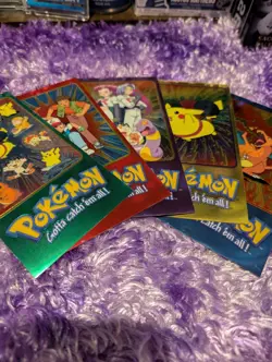 Pokemon Topps TV Animation Edition Series 2 Jumbo Holo Cards Complete Set Of 5 - Image 1