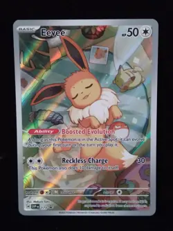 Pokemon TCG Eevee 173 Holo Promo Card Prismatic Evolutions Near/Mint Condition - Image 1
