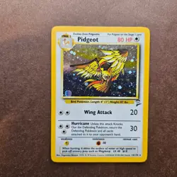Pidgeot 14/130 Pokemon Base Set 2 Holo Rare Card - MP - Image 1