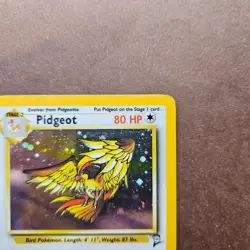 Pidgeot 14/130 Pokemon Base Set 2 Holo Rare Card - MP - Image 3