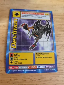 Devimon Tb-06 | Digimon Digi-Battle Taco Bell Promo Card LP-NM | Bandai 2000 - Image 2